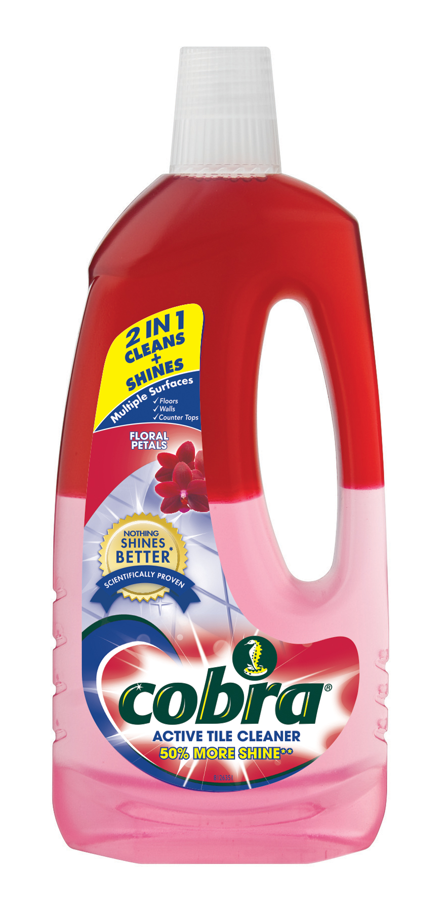 Cobra Active Tile Cleaner Floral Petals 750ml - Cobra Tile Cleaner (881x1801), Png Download