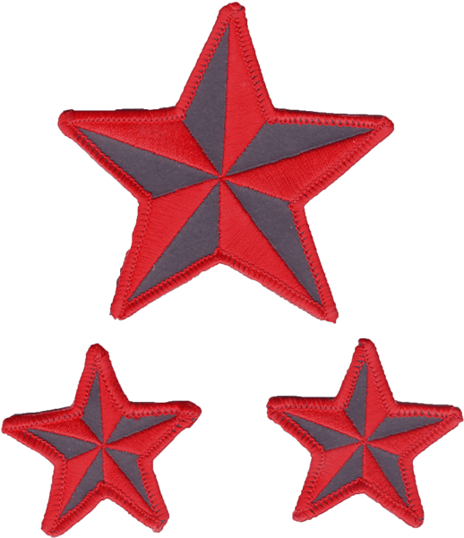 Nautical Stars Reflective Embroidered Patch - Illustration (600x600), Png Download