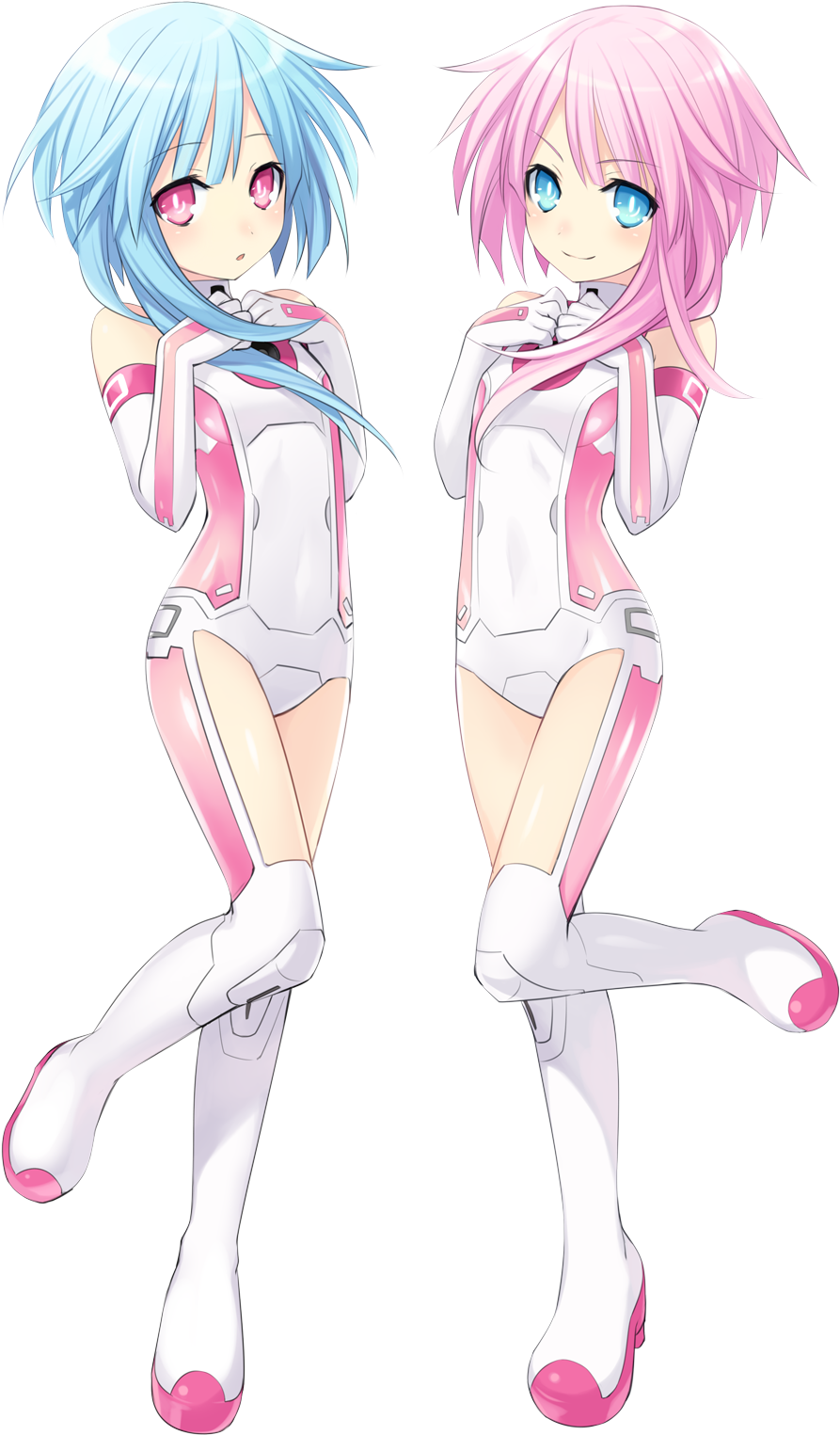White Sisters - Hyperdimension Rom Ram (912x1552), Png Download