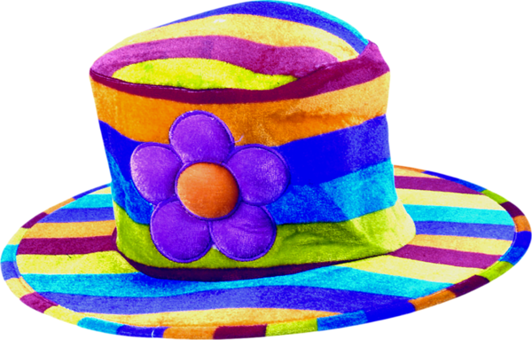 Clown , Harlequin Hats - Fedora (600x383), Png Download
