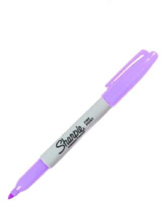 Overlay, Png, And Sharpie Image - Sharpie 30008 Permanent Marker,fine,purple,pk12 (500x500), Png Download