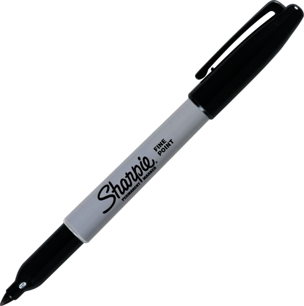 Sharpie Pen Png - Black Sharpie Marker (596x600), Png Download