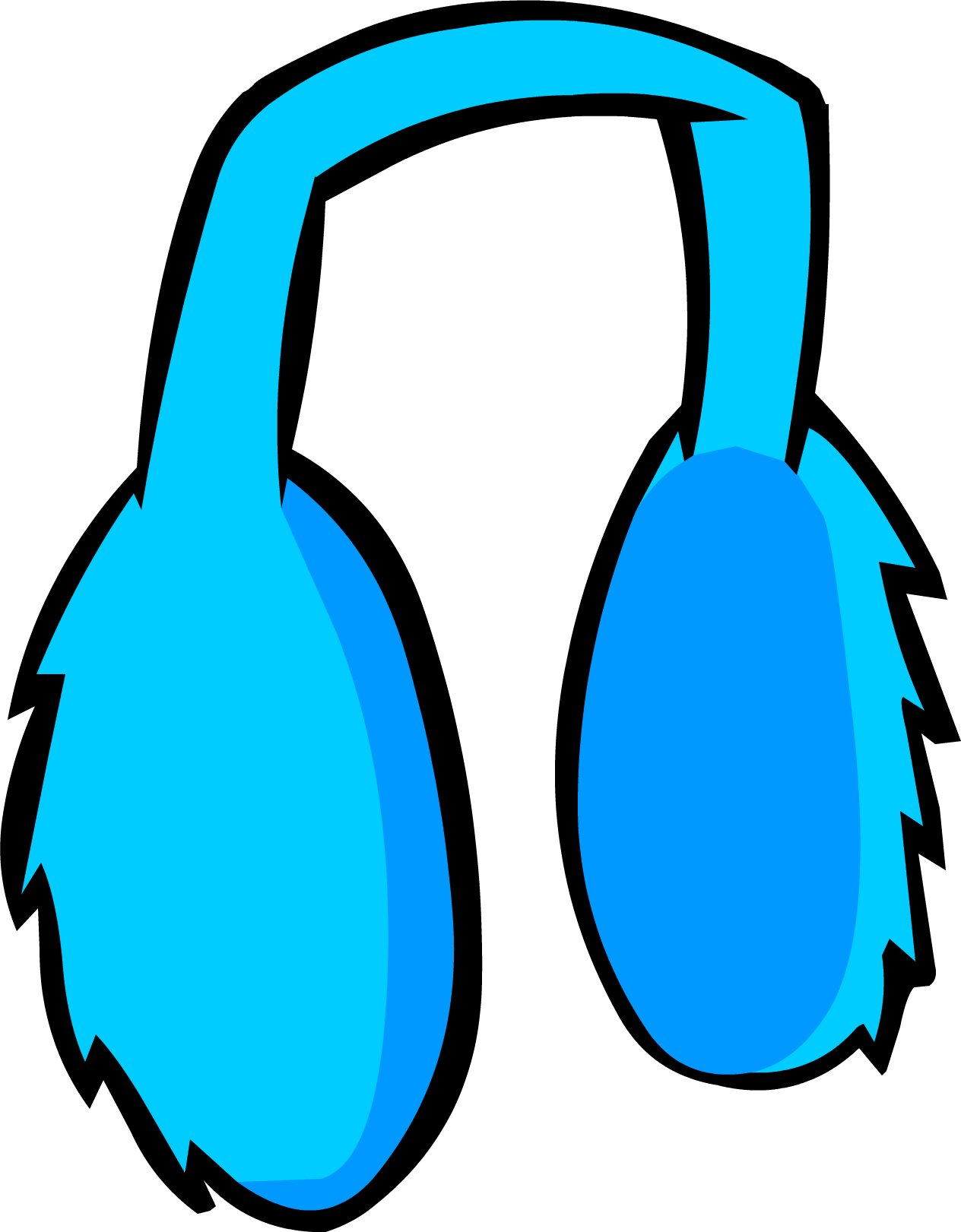 Scarf Clipart Club Penguin - Ear Muffs No Background (1264x1621), Png Download