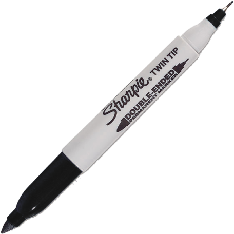 Black Sharpie Marker - Gel Pens (480x480), Png Download