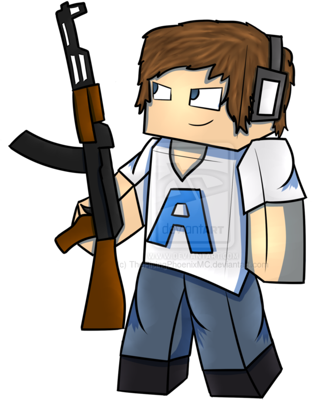 Minecraft Skin Ak 47 (894x894), Png Download