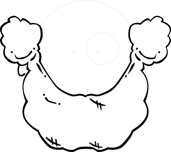 Plain White Beard Clip Art At Clker Com Vector Clip - Beard Clipart Black And White (600x534), Png Download