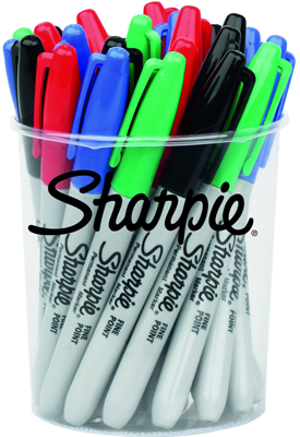 Sharpie Fine Mix Standard Colors - Sharpie (1000x400), Png Download