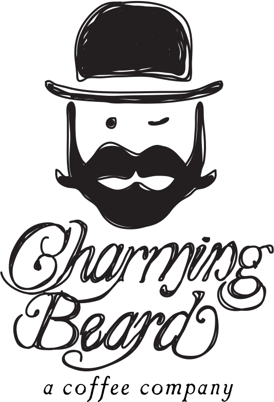 Charming Beard Logo - Logo Coffee Vinatage Png (536x785), Png Download