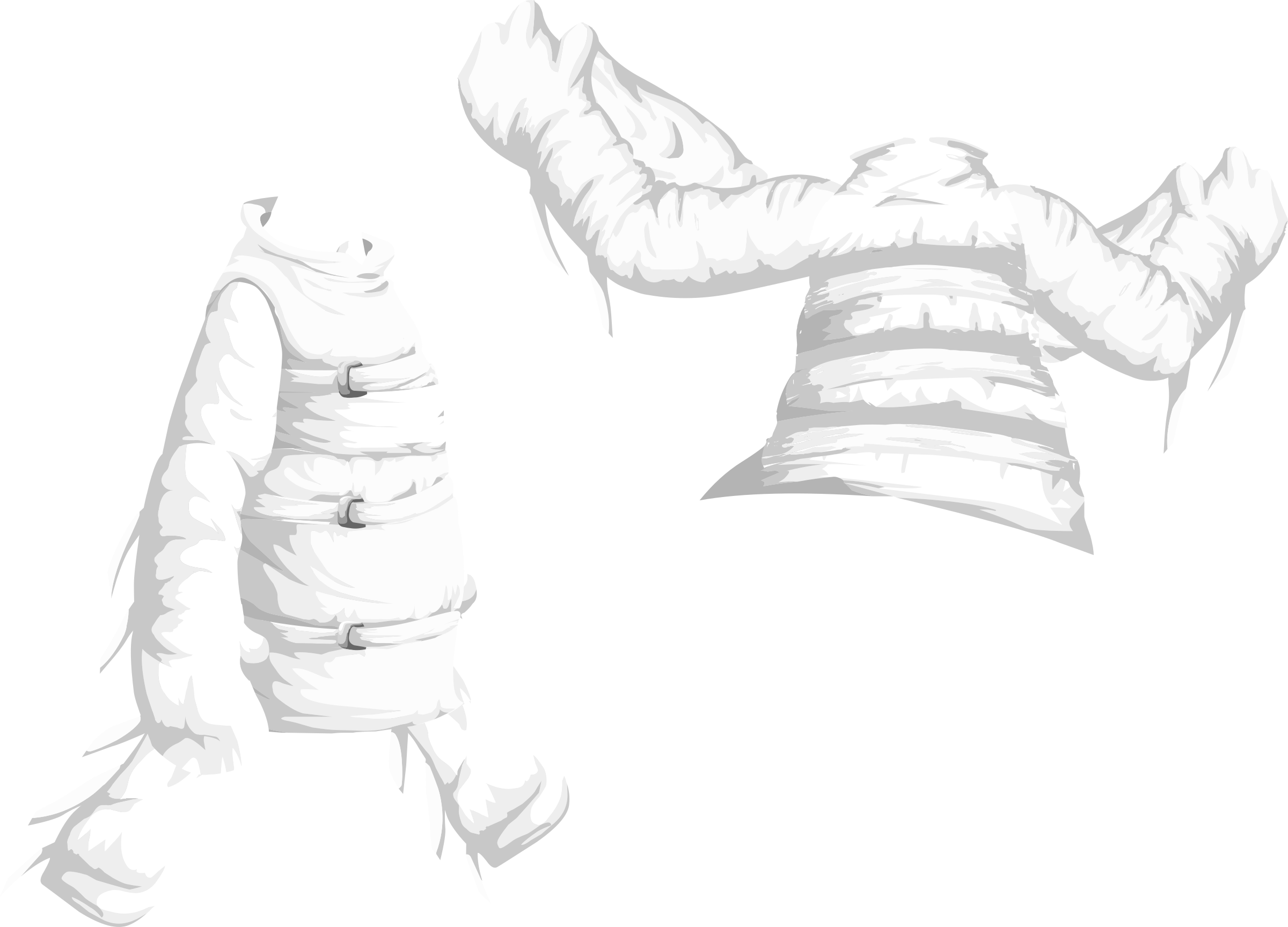 Clip Black And White Avatar Wardrobe Coat Big Image - Straight Jacket Coat (2400x1727), Png Download