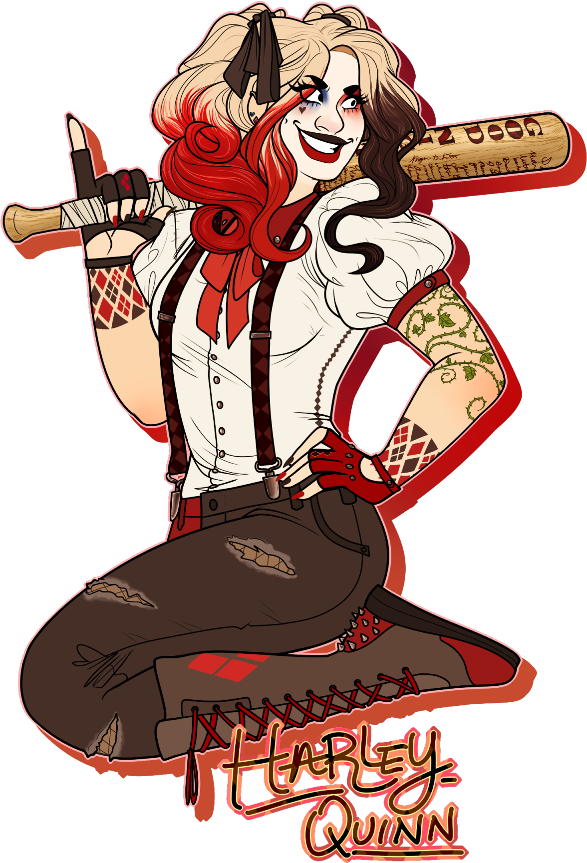Shoot A Star On The Boulevard Tonight - Harley Quinn (1280x1856), Png Download