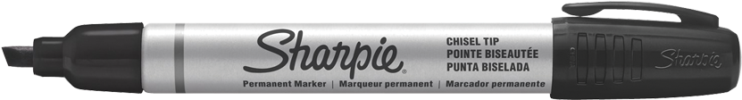 Product Image - Sharpie Pro Metal Permanent Marker Chisel Point Black (850x850), Png Download