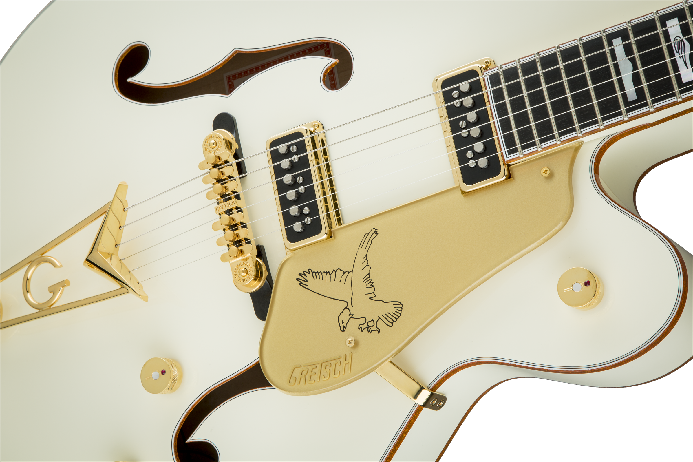 G6136-55 Vintage Select Edition '55 Falcon™ Hollow - Gretsch G6136 '55 Vintage Select White Falcon, Vintage (2400x1602), Png Download