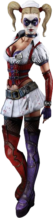 Cbbatmanimagesbaa Harley Quinn Cutout By Crankpng - Harley Quinn Arkham Nurse (300x750), Png Download