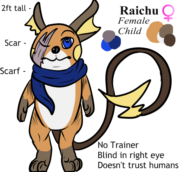 Raichu By Grace Winters-da15iqy - Raichu With A Scarf (583x555), Png Download