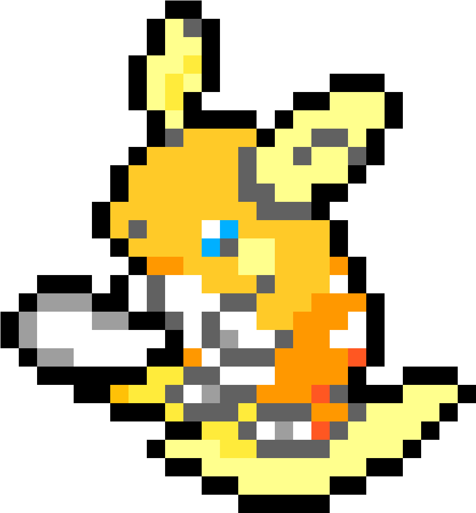 Alolan Raichu - Alolan Raichu Pixel Art (1184x1184), Png Download