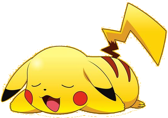 Sleepy Pikachu - Cute - Pokemon Pikachu Sleeping (621x452), Png Download