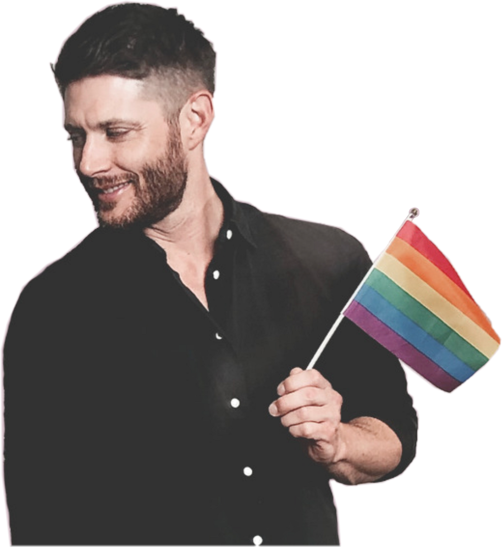Jensenackles Loveislove Supernatural Lgbt Png Freetoedi - Jensen Ackles On Lgbt (1024x1116), Png Download