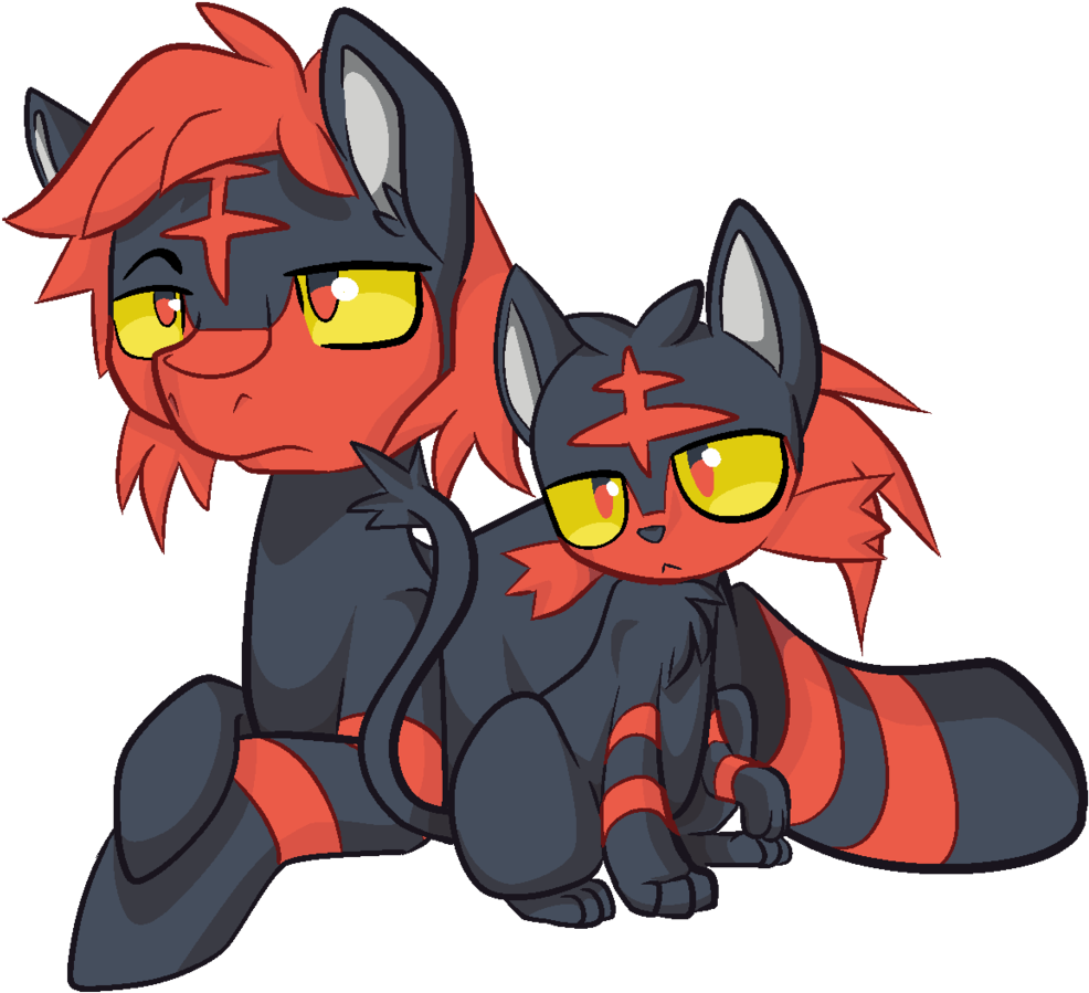 Paintsplatter, Litten, Pokémon, Pokémon Sun And Moon, - Pokemon Moon And Sun My Little Pony (1024x1024), Png Download
