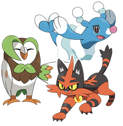Video Pokemon Sun And Moon Starter Evolutions Revealed - Pokemon Sun Grass Starter (500x436), Png Download