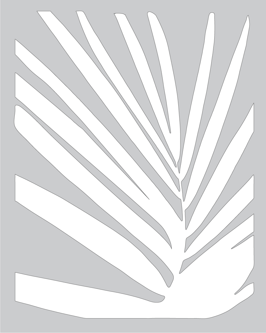 Palm Leaf Stencils (864x1080), Png Download