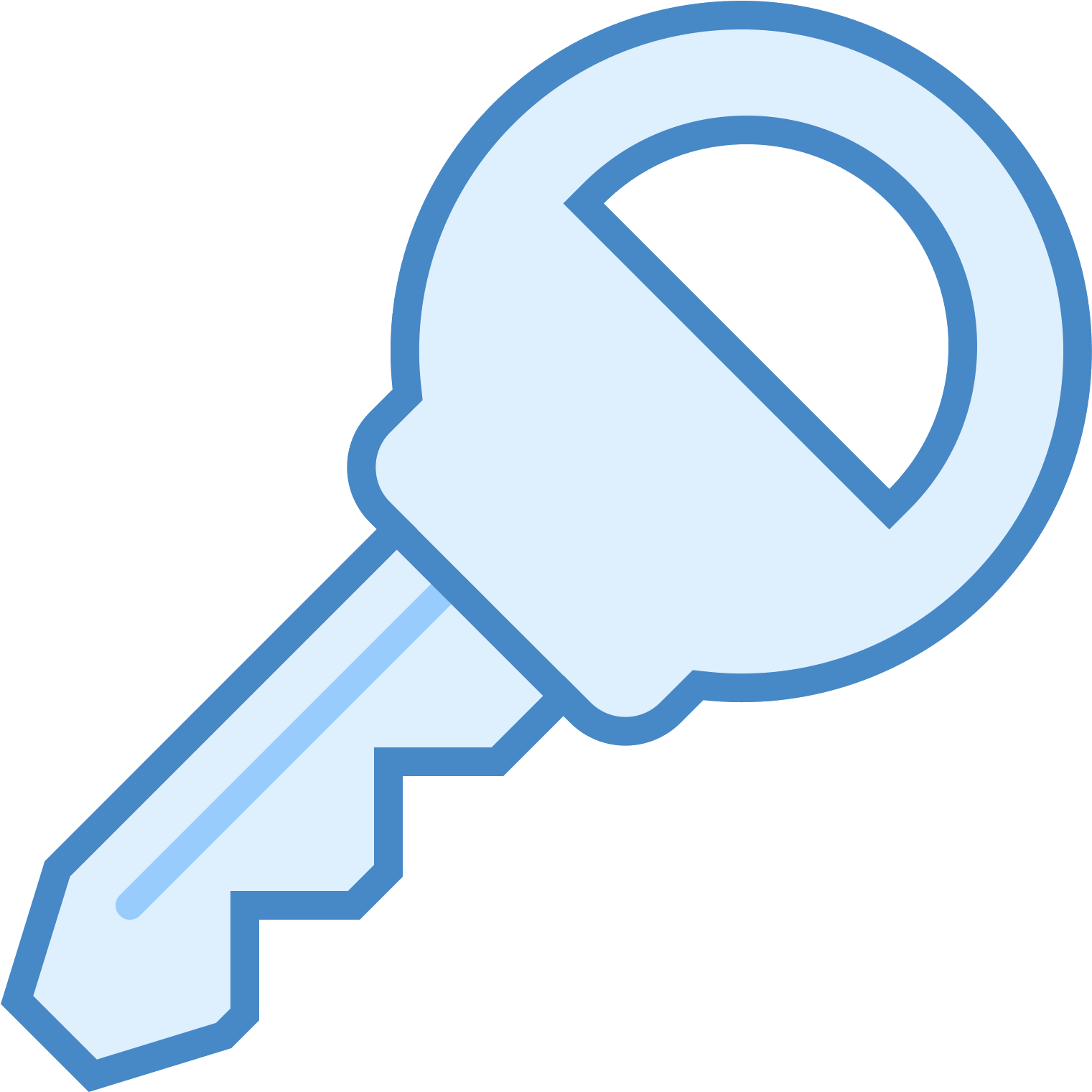 The Icon Is A Key, Consisting Of A Blade And A Handle - Icon (1600x1600), Png Download