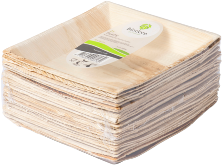 Biodore® Plate, Square , Palm Frond, 18x18cm, (640x640), Png Download