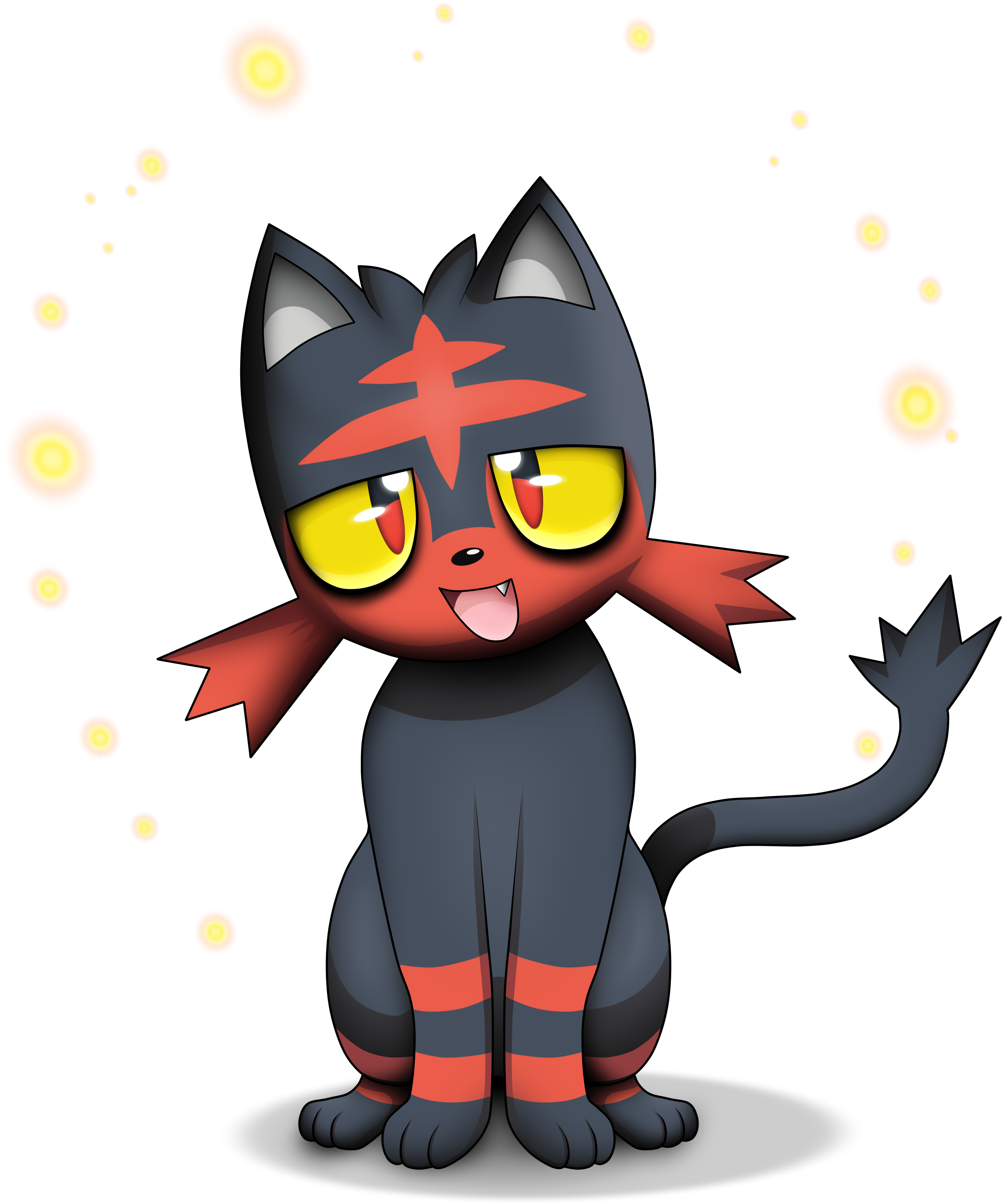 Litten - Fur (2728x3288), Png Download
