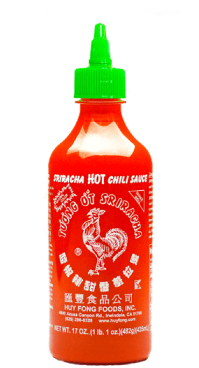 Sriracha Bottle Png - Huy Fong Sriracha (300x596), Png Download