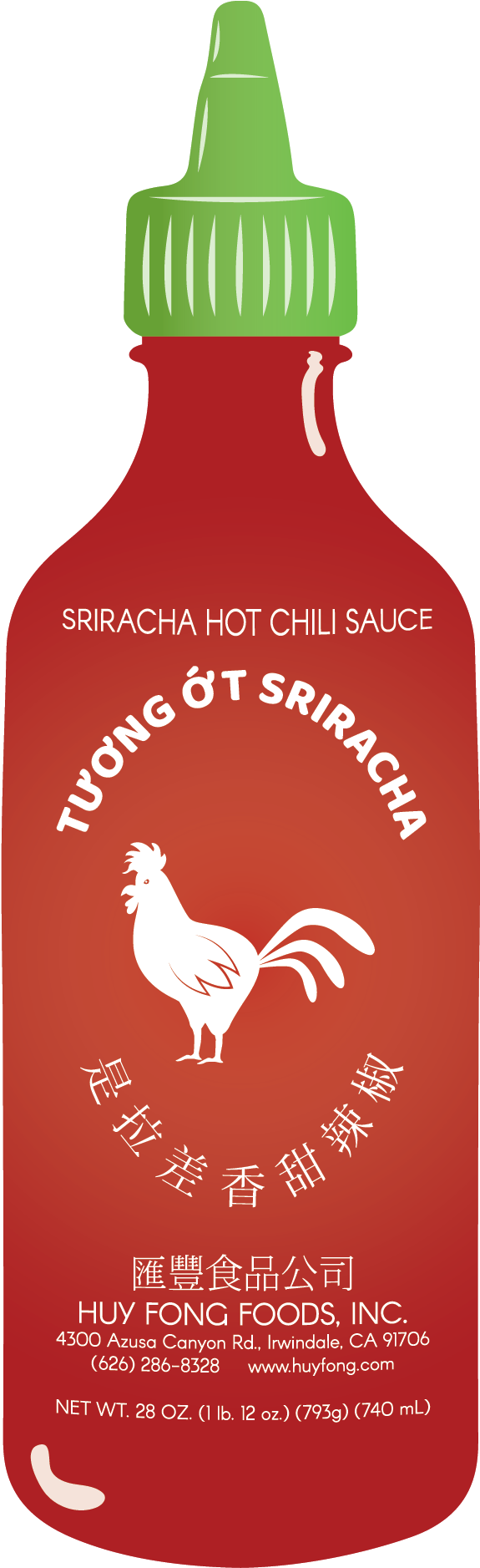 Buffalo Chicken And Blue - Sriracha Png (583x1876), Png Download
