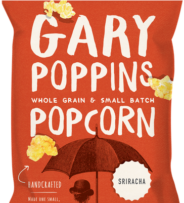 Sriracha Popcorn - 4 - 4 Oz - Pop Corn Gary Poppins (400x400), Png Download
