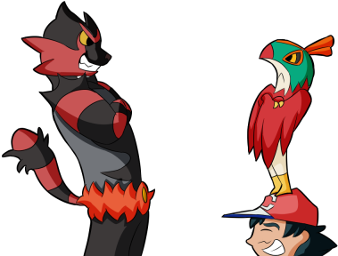 I Think Ash Should Get Litten And Evolve It All The - Deviantart (400x312), Png Download