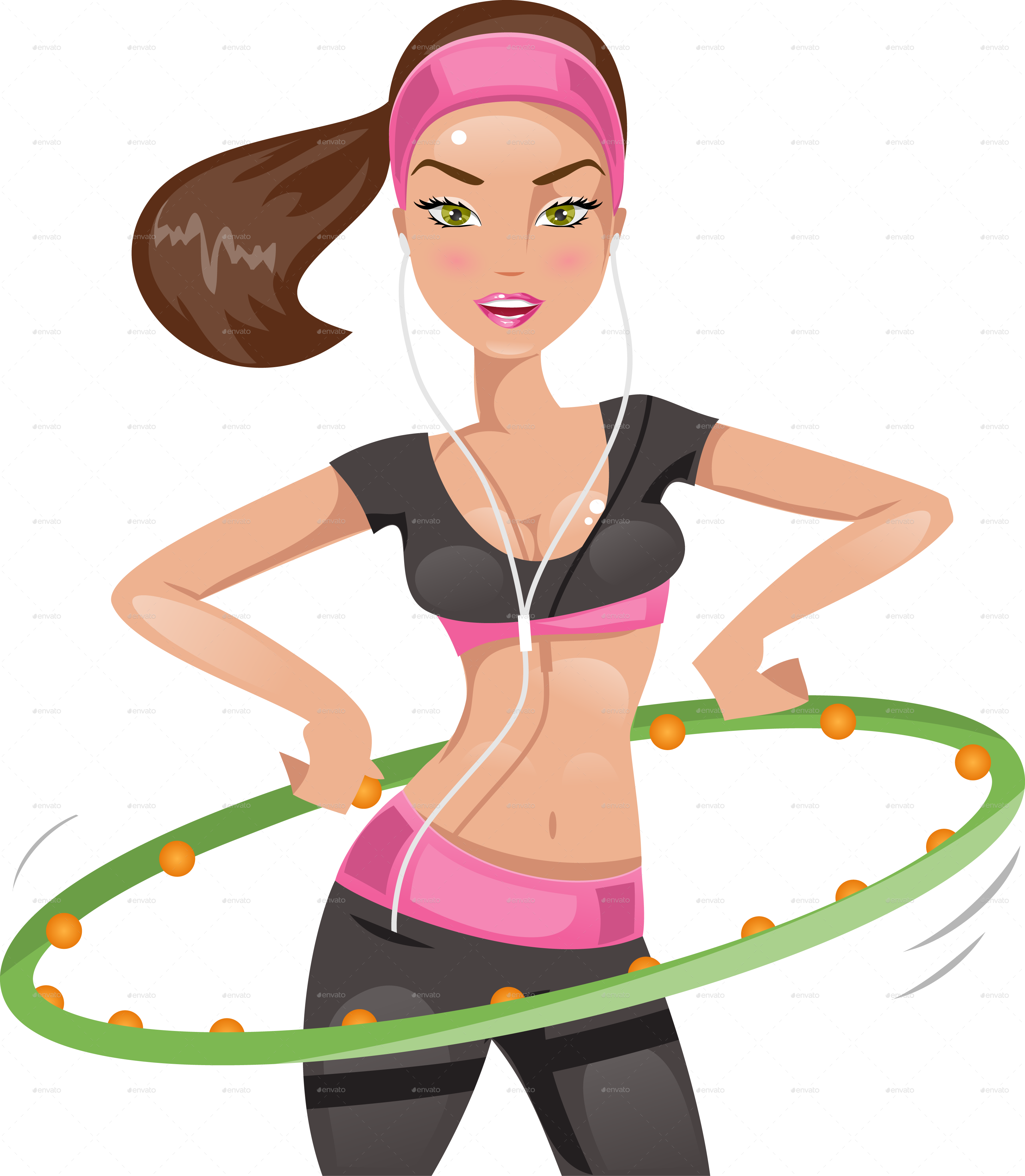 Hula Hoop - Girl With Hula Hoop (3244x3722), Png Download