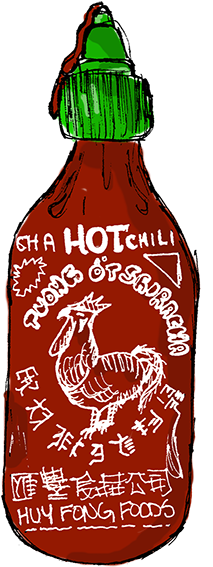 Sriracha Copy - Sriracha Sauce (229x600), Png Download
