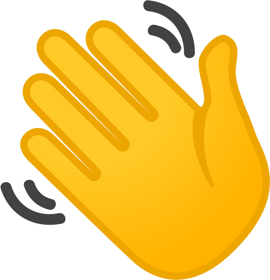 Download Svg Download Png - Hand Wave Emoji (1024x1024), Png Download
