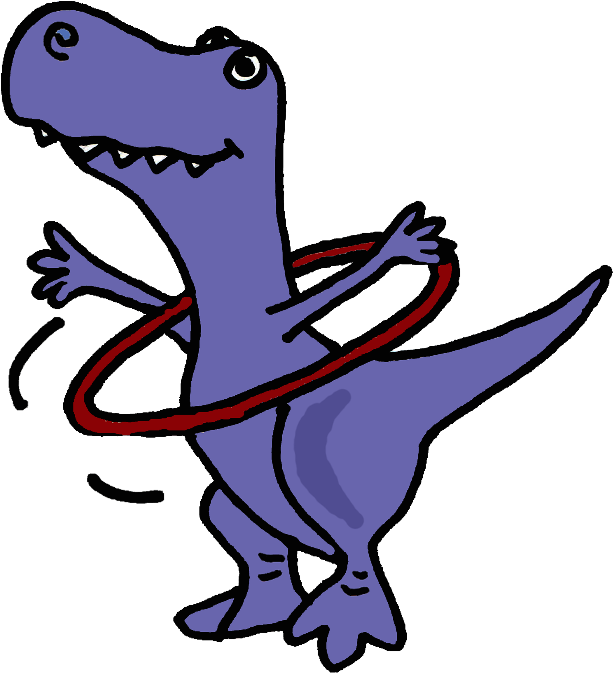 Dinosaur And Hula Hoop - Hula Hoop Dinosaur (800x800), Png Download
