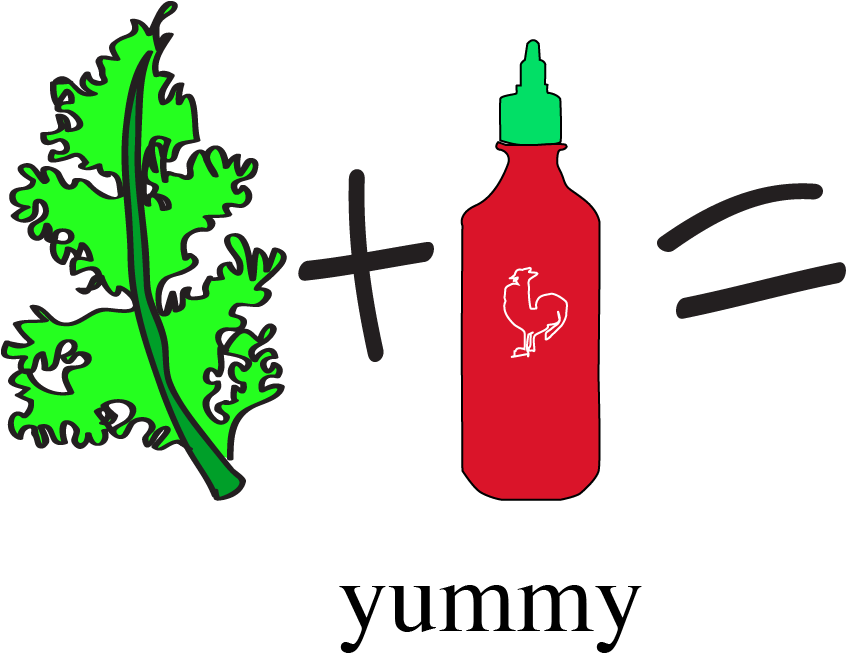 Kale Sriracha Chips - Sriracha Drawing (845x673), Png Download