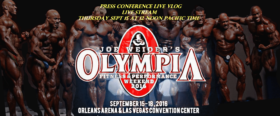 2016 Mr Olympia Press Conference Live Stream Vlog - Mr Olympia (900x373), Png Download