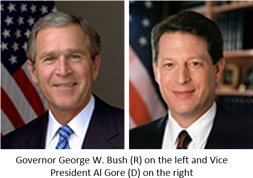 Gore, - George W Bush Vs Al Gore (517x366), Png Download