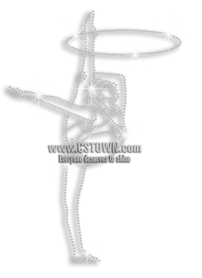 Crystal Hula Hoop Gymnastics Iron On Rhinestone Transfer - Fuel Line (450x450), Png Download