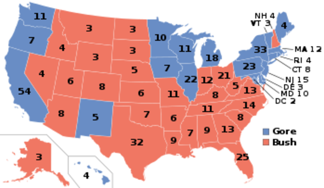 2000 Presidential Election - 2016 Election Map (640x372), Png Download