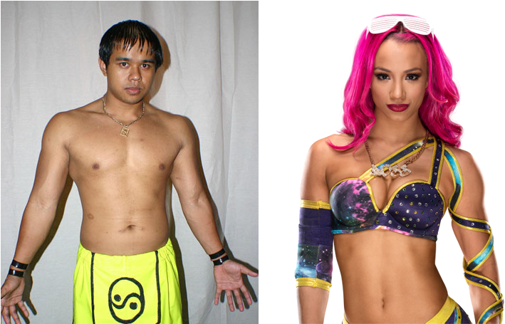 Happily Married Wrestler-couple - Sasha Banks And Husband (728x455), Png Download