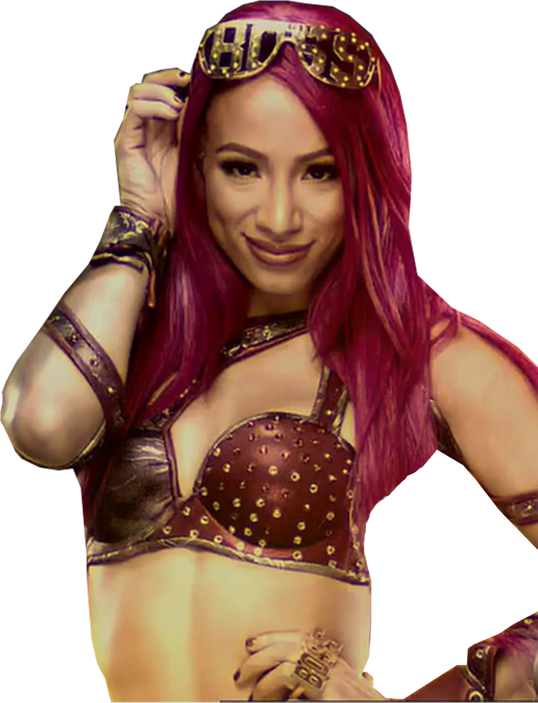 Charlotte & Sasha Banks - Sasha Banks Render 2017 (1113x1444), Png Download