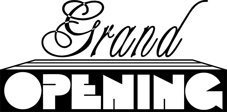Grand Cliparts - Grand Opening Png Black (958x472), Png Download