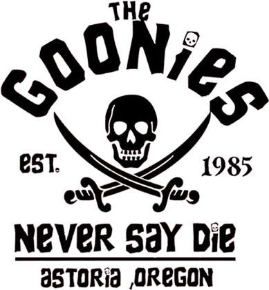 Goonies Never Say Die - Black Skull And Crossbones Mousepad (450x450), Png Download