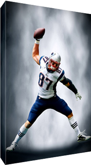 Canvas Stretched And Gallery Wrapped Over - Rob Gronkowski Spike (600x600), Png Download