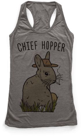 Chief Hopper Parody Racerback Tank Top - Karma Got A Kiss For Me (484x484), Png Download