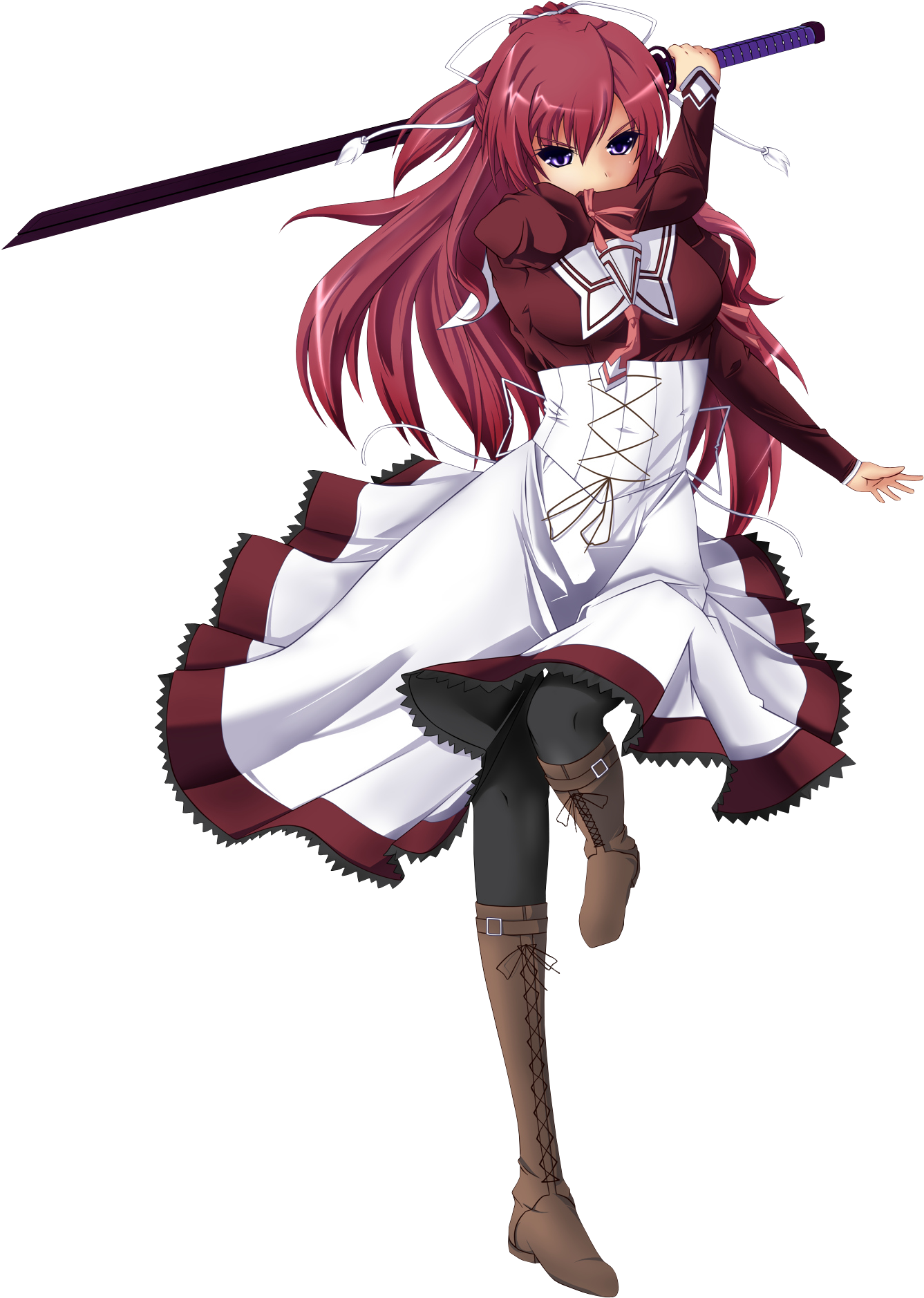 Moe 138361 11eyes Kusakabe Misuzu Seifuku Sword - 11 Eyes Misuzu Kusakabe (1435x2000), Png Download