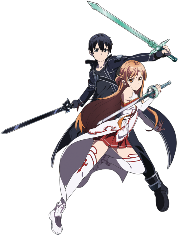 Sword Art Png Picture - Kirito And His Swords (600x793), Png Download