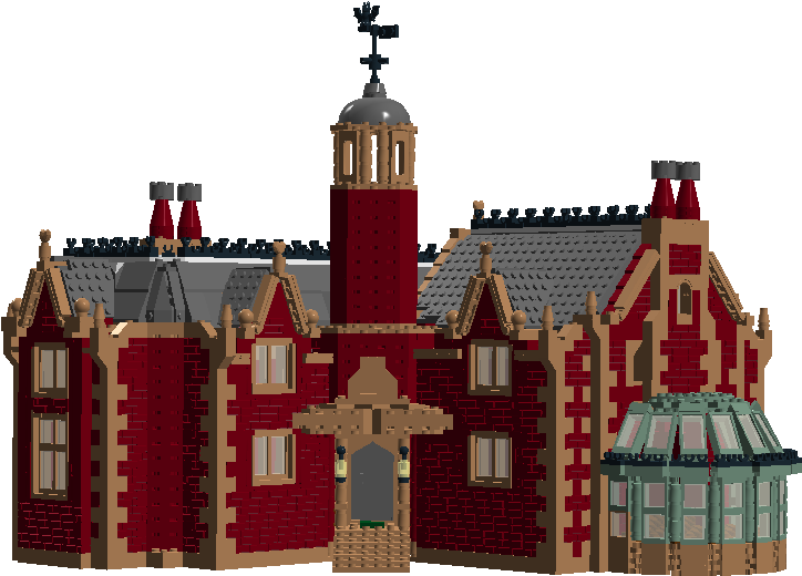 The Haunted Mansion Virtual Lego Sculpture - Castle (1126x576), Png Download
