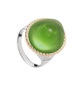 Ring Boheme Crystal, Round, Golden Twist Frame - Ring Mit Boheme-kristall, Kreis, Goldener Twist-rahmen (395x395), Png Download